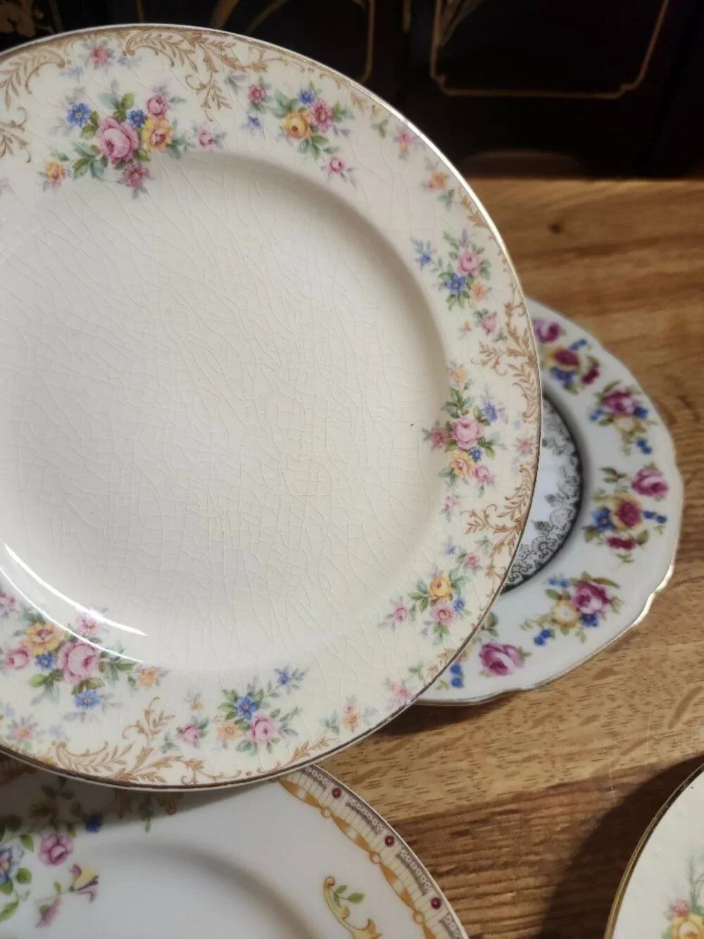 Mismatched Colorful Floral Fine China ~6.5